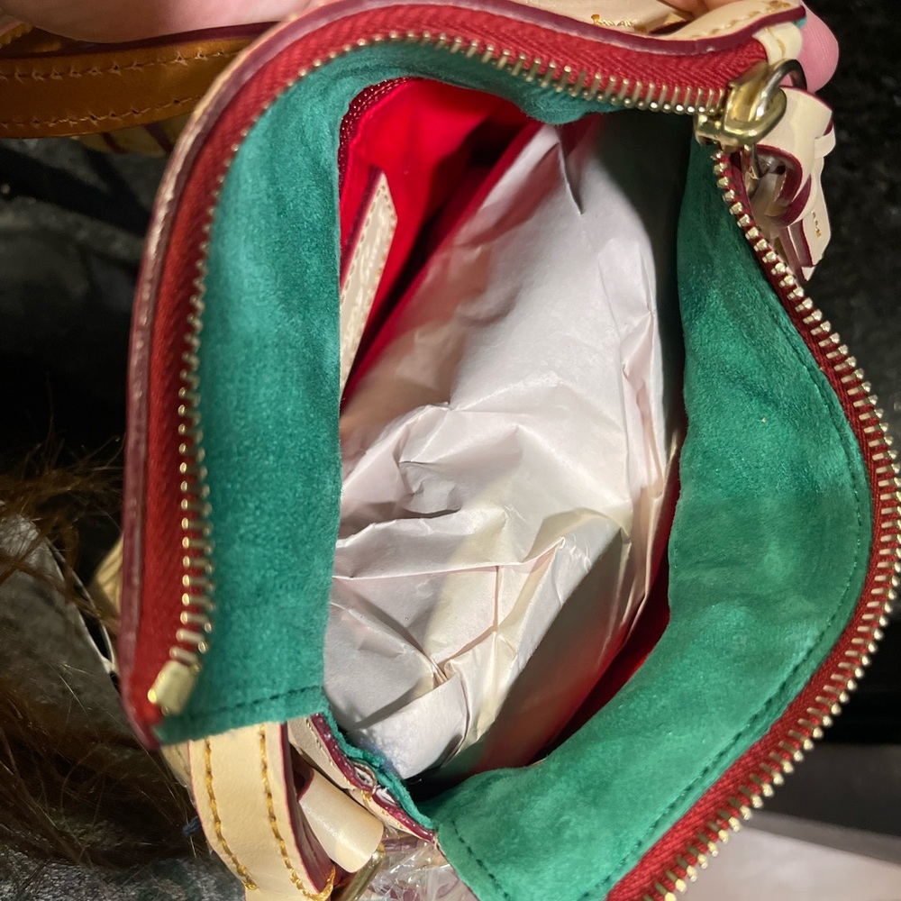 Dooney and Burke NWT Rare Bone Florentine Mini Zip Crossbody - Picture 6 of 8